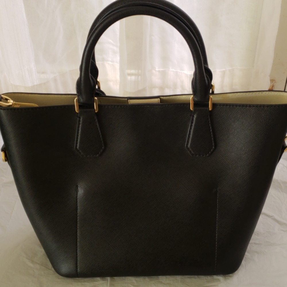 Michael Kors Black Leather Tote Bag - Picture 3 of 12